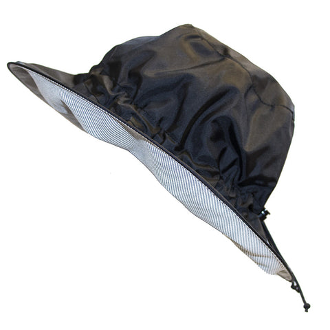 Wet Weather Floppy Hat  || Black-Mirror Cord