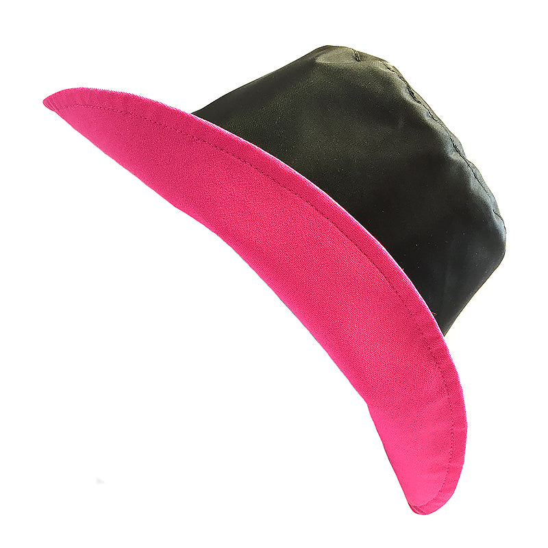 Wet Weather Bucket Hat || Black-Hot Pink